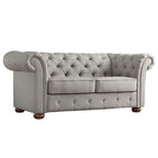 Knightsbridge Tufted Scroll Arm Chesterfield Loveseat by iNSPIRE Q Artisan