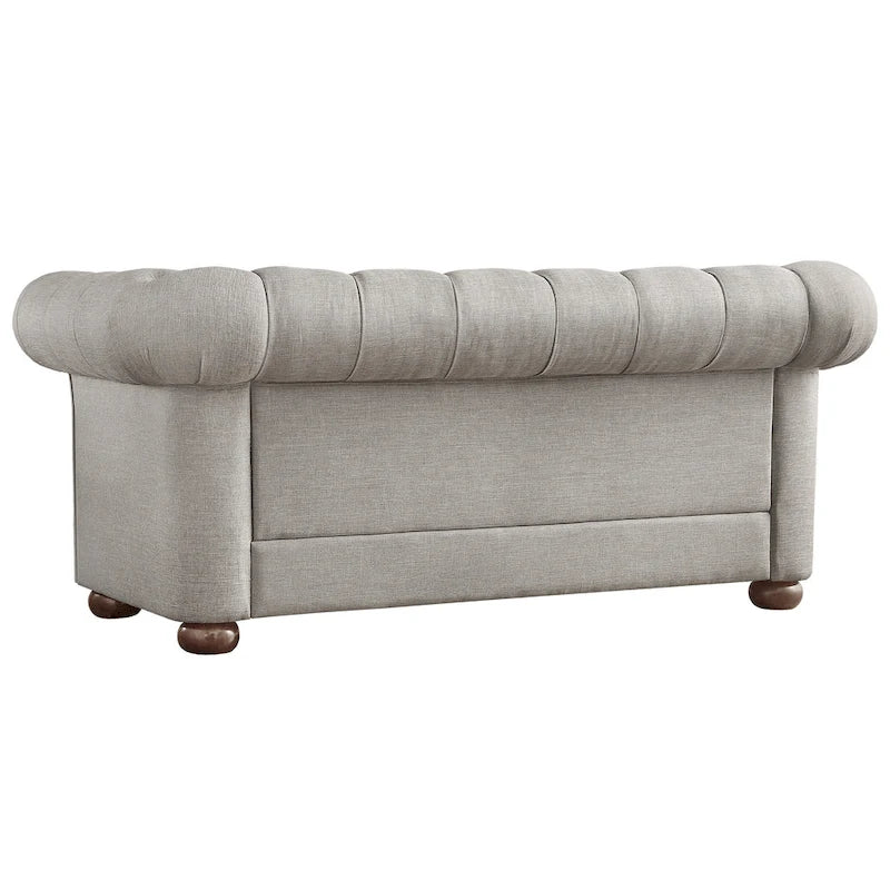 Knightsbridge Tufted Scroll Arm Chesterfield Loveseat by iNSPIRE Q Artisan