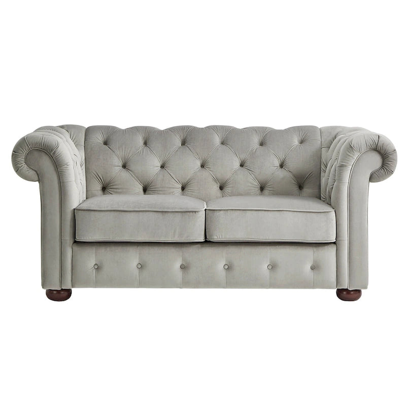 Knightsbridge Tufted Scroll Arm Chesterfield Loveseat by iNSPIRE Q Artisan