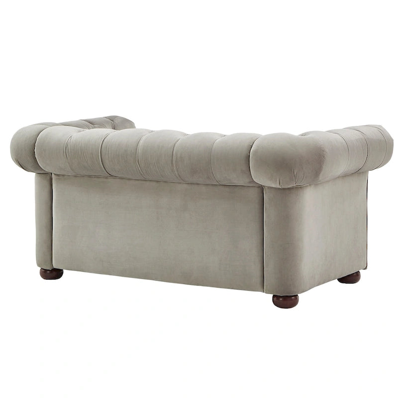 Knightsbridge Tufted Scroll Arm Chesterfield Loveseat by iNSPIRE Q Artisan