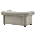 Knightsbridge Tufted Scroll Arm Chesterfield Loveseat by iNSPIRE Q Artisan