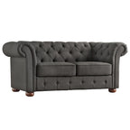 Knightsbridge Tufted Scroll Arm Chesterfield Loveseat by iNSPIRE Q Artisan