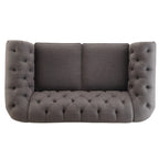Knightsbridge Tufted Scroll Arm Chesterfield Loveseat by iNSPIRE Q Artisan
