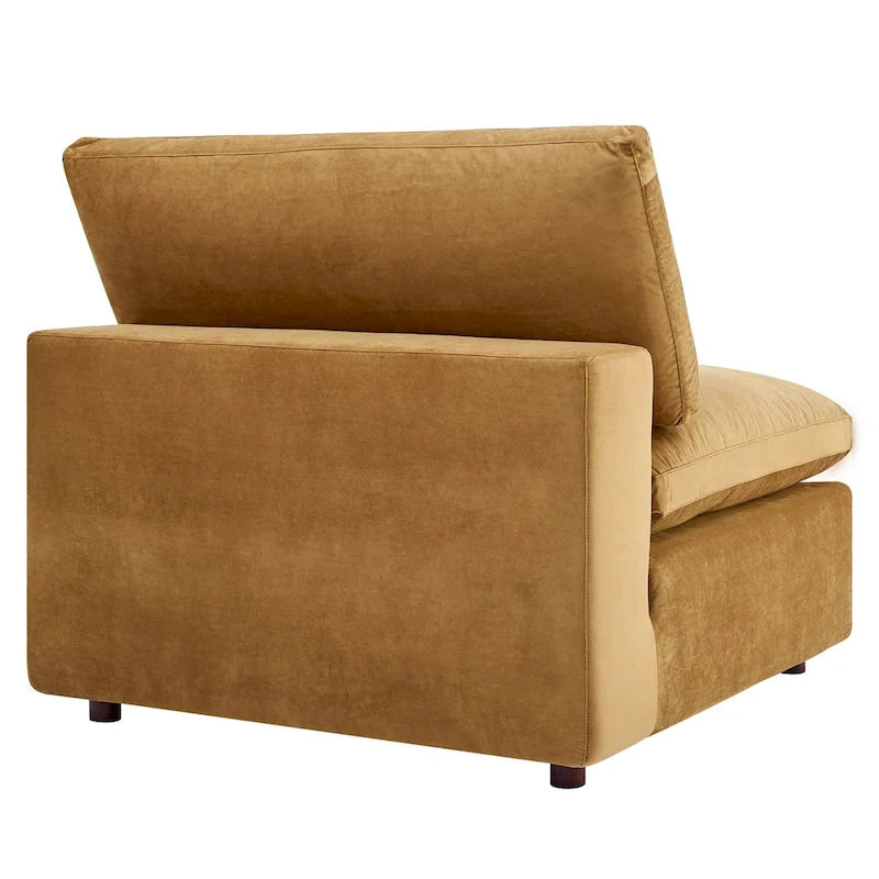 Commix Down Filled Overstuffed Performance Velvet 4-Seater Sofa