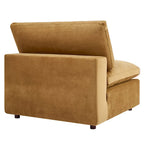 Commix Down Filled Overstuffed Performance Velvet 4-Seater Sofa
