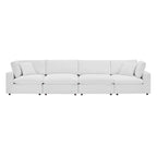 Commix Down Filled Overstuffed Performance Velvet 4-Seater Sofa