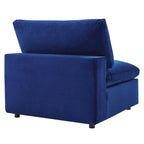 Commix Down Filled Overstuffed Performance Velvet 4-Seater Sofa