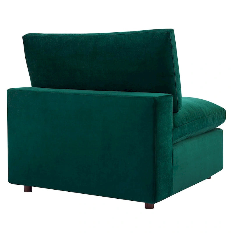 Commix Down Filled Overstuffed Performance Velvet 4-Seater Sofa