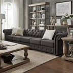 Knightsbridge Grey Extra Long Chesterfield Sofa by iNSPIRE Q Artisan