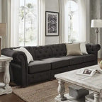 Knightsbridge Grey Extra Long Chesterfield Sofa by iNSPIRE Q Artisan