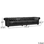 Knightsbridge Grey Extra Long Chesterfield Sofa by iNSPIRE Q Artisan