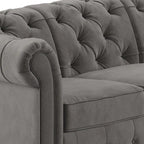 Knightsbridge Grey Extra Long Chesterfield Sofa by iNSPIRE Q Artisan