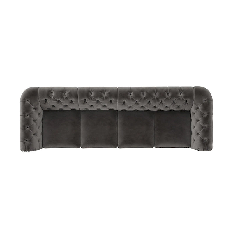 Knightsbridge Grey Extra Long Chesterfield Sofa by iNSPIRE Q Artisan