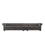 Knightsbridge Grey Extra Long Chesterfield Sofa by iNSPIRE Q Artisan