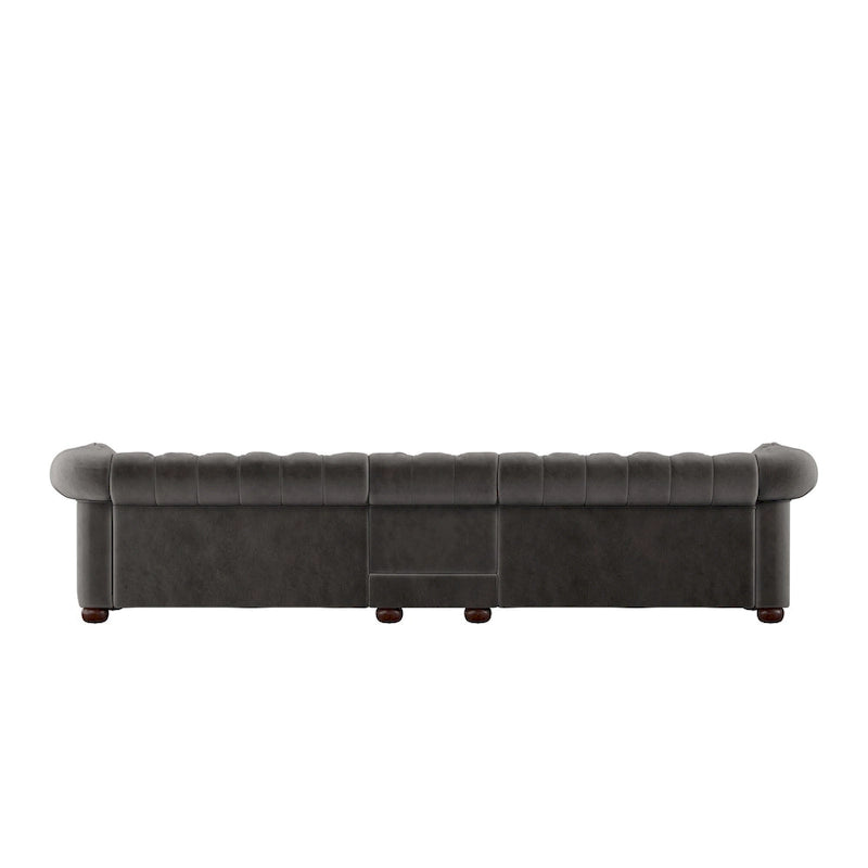 Knightsbridge Grey Extra Long Chesterfield Sofa by iNSPIRE Q Artisan