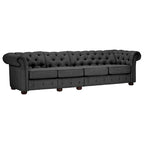 Knightsbridge Grey Extra Long Chesterfield Sofa by iNSPIRE Q Artisan