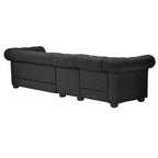 Knightsbridge Grey Extra Long Chesterfield Sofa by iNSPIRE Q Artisan
