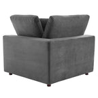 Commix Down Filled Overstuffed Velvet 7-Piece Sectional Sofa