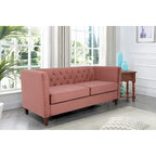 Lisette 73.3 Velvet Square Arm Sofa