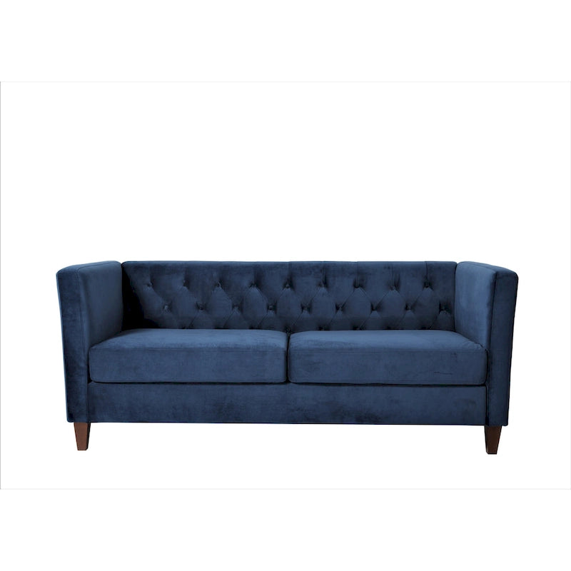 Lisette 73.3 Velvet Square Arm Sofa