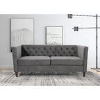 Lisette 73.3 Velvet Square Arm Sofa