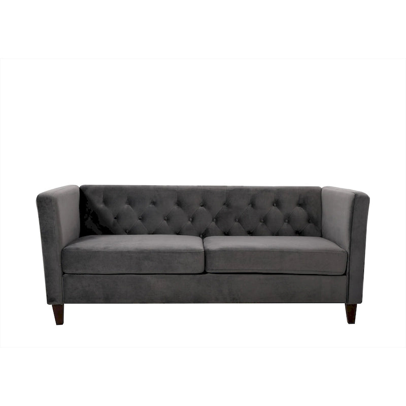 Lisette 73.3 Velvet Square Arm Sofa