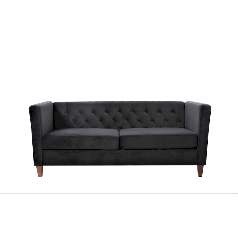 Lisette 73.3 Velvet Square Arm Sofa