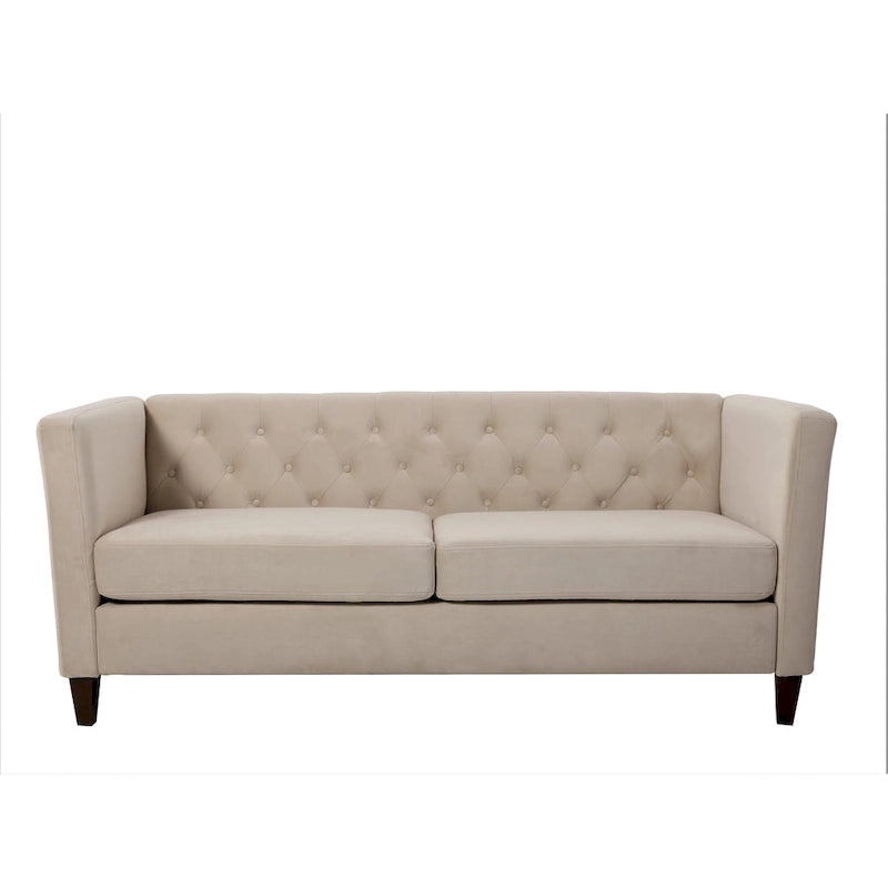 Lisette 73.3 Velvet Square Arm Sofa