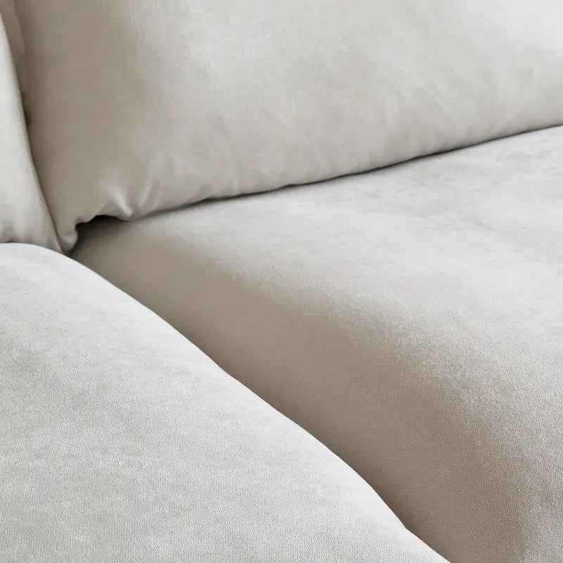 Velvet Sectional Sofa Modern Upholstered Couch Sofa for Living Room