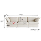 Velvet Sectional Sofa Modern Upholstered Couch Sofa for Living Room