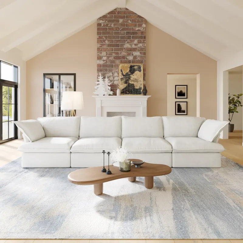 Velvet Sectional Sofa Modern Upholstered Couch Sofa for Living Room