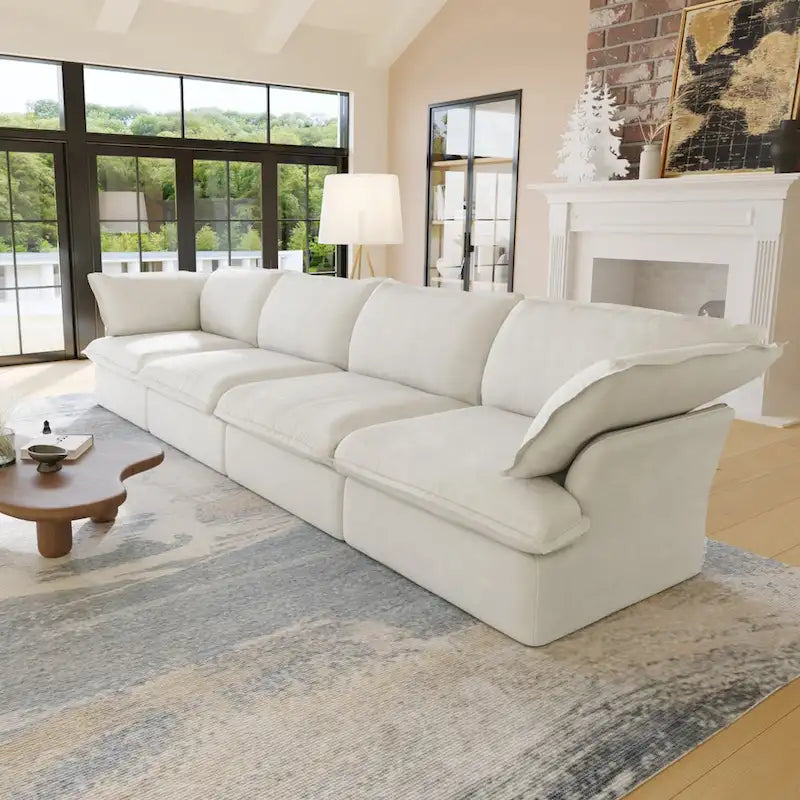 Velvet Sectional Sofa Modern Upholstered Couch Sofa for Living Room