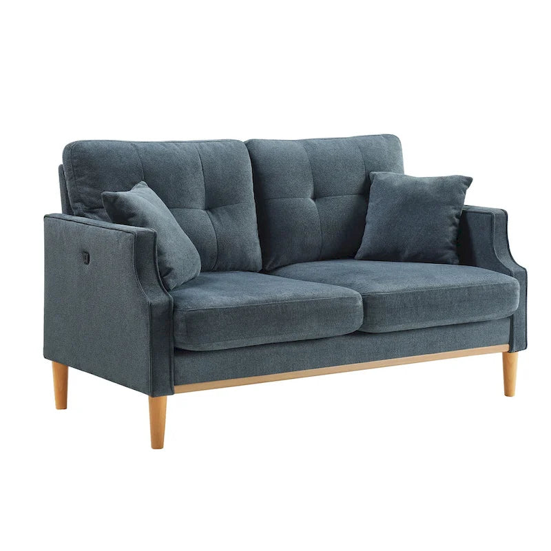 Fabric 2 Seater Loveseat Sofa with USB Charge