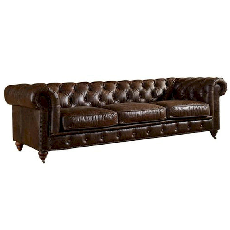Century Chesterfield Sofa - Light Chestnut Leather