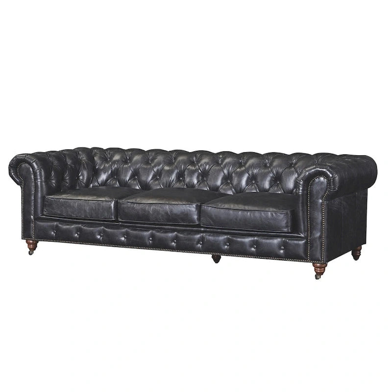 Century Chesterfield Sofa - Light Chestnut Leather