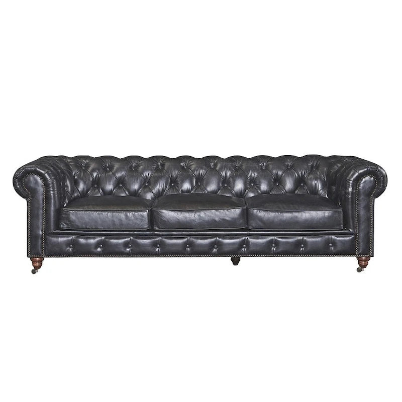 Century Chesterfield Sofa - Light Chestnut Leather