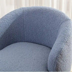 Teddy Fabric Swivel Accent Barrel Chair With Powder Coating Metal Ring
