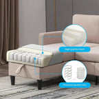 Mixoy Convertible Sectional Sofa with Storage Ottoman, Reversible Chaise