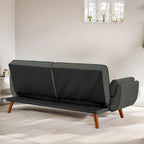 75.39 IN. Futon Sofa Bed, Convertible Upholstered Couch Sleeper with Reclining Sleeper Split Tufted Back