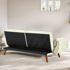 75.39 IN. Futon Sofa Bed, Convertible Upholstered Couch Sleeper with Reclining Sleeper Split Tufted Back