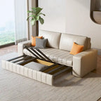 JASIWAY Modern Upholstered Loveseat Sleeper Sofa Bed with Storage