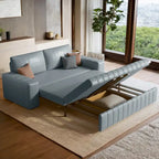 JASIWAY Modern Upholstered Loveseat Sleeper Sofa Bed with Storage