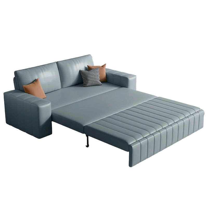 JASIWAY Modern Upholstered Loveseat Sleeper Sofa Bed with Storage
