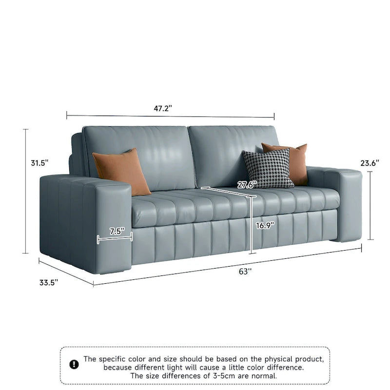 JASIWAY Modern Upholstered Loveseat Sleeper Sofa Bed with Storage