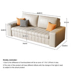 JASIWAY Modern Upholstered Loveseat Sleeper Sofa Bed with Storage
