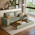 JASIWAY Modern Upholstered Loveseat Sleeper Sofa Bed with Storage