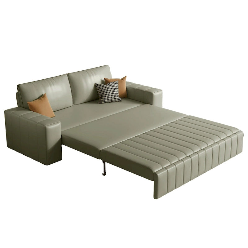 JASIWAY Modern Upholstered Loveseat Sleeper Sofa Bed with Storage