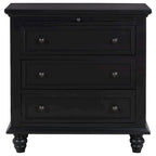 3-Drawer Storage Wood Cabinet, End Table with Pull out Tray