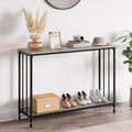 2 Tier Retro Console Table with MDF Shelf Storage - 41.3