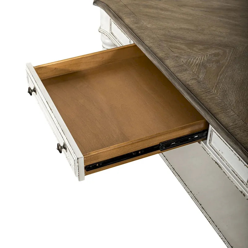 Magnolia Manor Antique White Weathered Bark 3-piece Cocktail Table Set